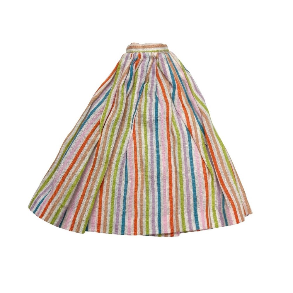 Vintage Barbie In Holland Skirt Only 0823 Striped Multicolor 1964
